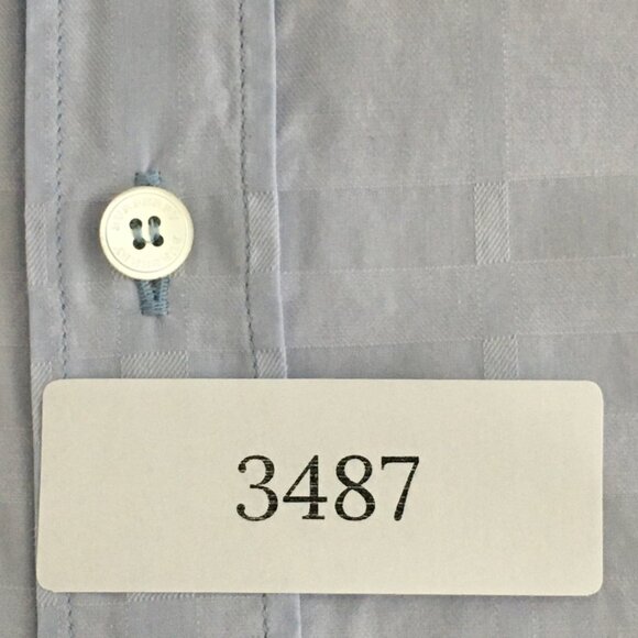 BURBERRY LONDON Mens Large 15 1/2 -39 Dress Shirt Button Down Light Blue Cotton - Picture 14 of 14